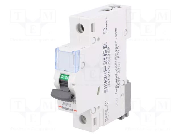 Circuit breaker; 230VAC; Inom: 1A; Poles: 1; for DIN rail mounting LEGRAND 403349