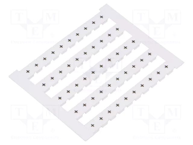 Marker; horizontal; white; 5mm; Marking: + WEIDMÜLLER DEK5-GW-+