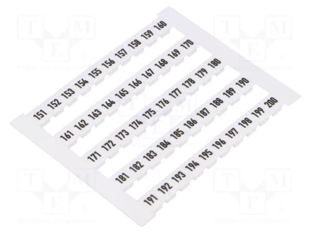 Marker; horizontal; white; 5mm; Marking: 151-200 WEIDMÜLLER DEK5-FW-151-200