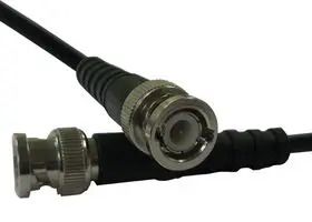 RF COAX CABLE, RG58, BNC PLUG, 500MM, BLACK 115101-19-M0.50.