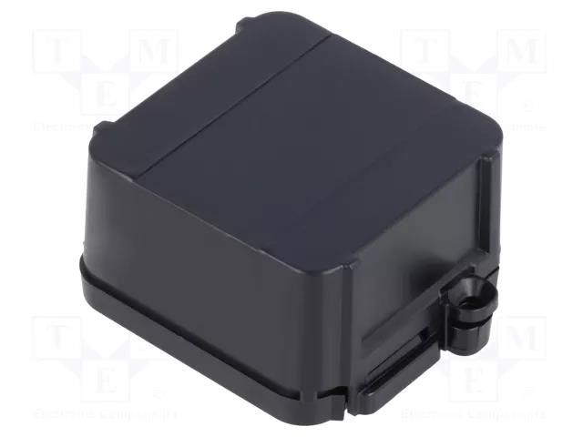 Enclosure: junction box; X: 44.5mm; Y: 57mm; Z: 25mm; black; CBOX INT ITALTRONIC IT-12.0000008