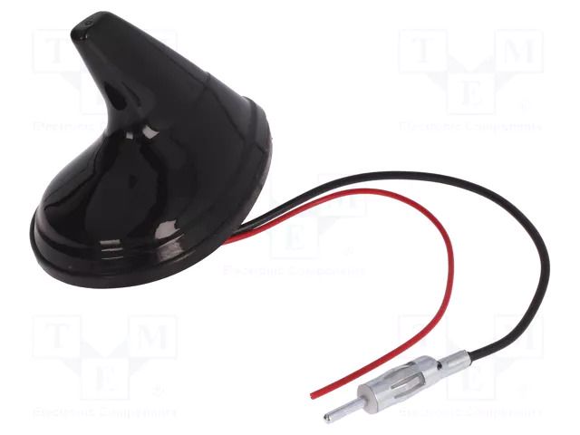 Antenna; automotive,SHARK; AM,FM; DIN; black gloss; 12VDC; RG174 4CARMEDIA ANT.S04