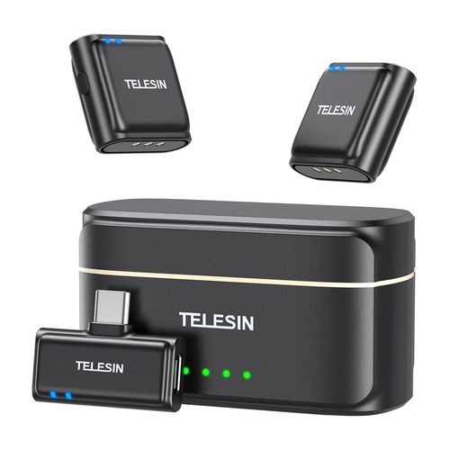 TELESIN wireless tie microphone + powerbank for phones (USB-C), Telesin P5-MCP-01