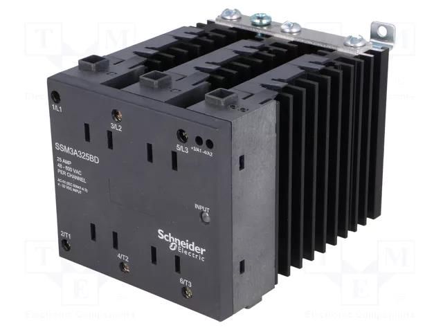 Relay: solid state; 25A; Uswitch: 48÷600VAC; 3-phase; Zelio Relay SCHNEIDER ELECTRIC SSM3A325BD