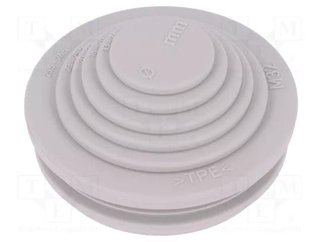 Grommet; elastomer thermoplastic TPE; grey; -35÷60°C; UL94HB SPELSBERG SNI-M32