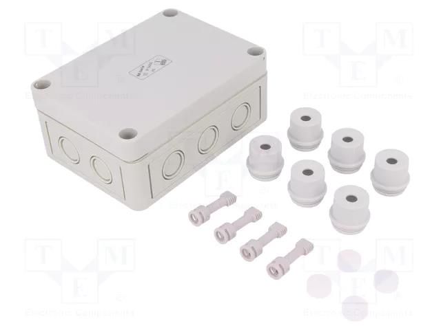 Enclosure: junction box; X: 94mm; Y: 130mm; Z: 57mm; polystyrene SPELSBERG RKK-4/12-XL-12X4