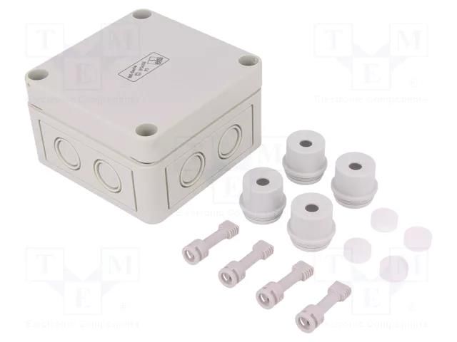 Enclosure: junction box; X: 94mm; Y: 94mm; Z: 57mm; polystyrene; IP54 SPELSBERG RKK-4/10-10X4