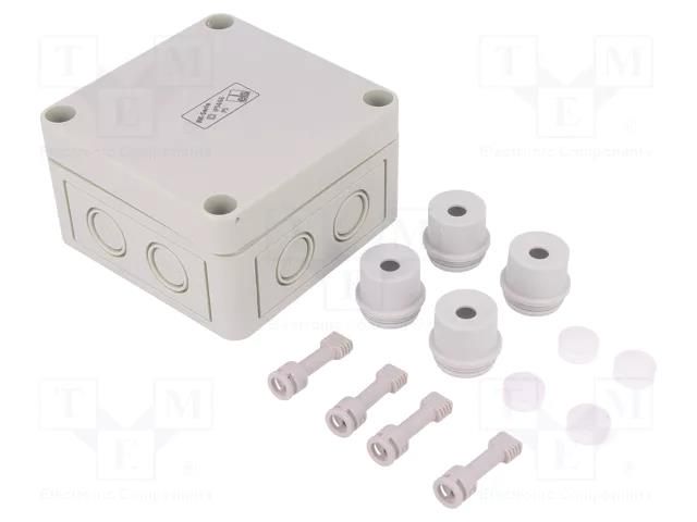 Enclosure: junction box; X: 94mm; Y: 94mm; Z: 57mm; polystyrene; IP54 SPELSBERG RKK-4/07-7X4