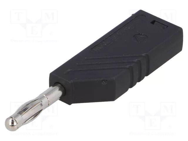 Connector: 4mm banana; plug; 24A; black; non-insulated AXIOMET LASNWS-SW