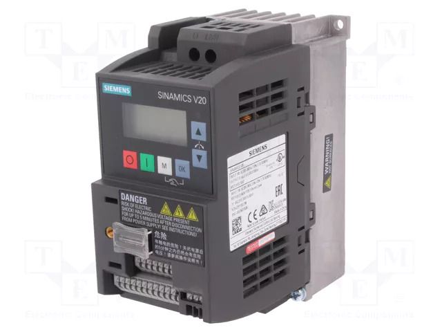 Inverter; Max motor power: 0.55kW; Usup: 200÷240VAC; 0÷599Hz; IN: 6 SIEMENS 6SL3210-5BB15-5BV1