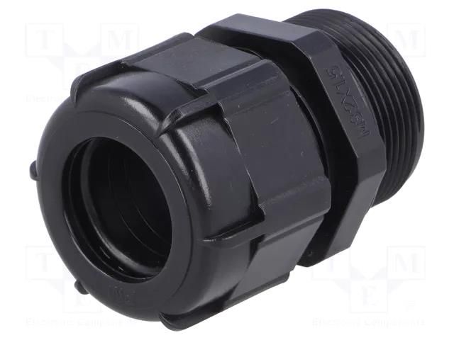 Cable gland; with long thread; M32; 1.5; IP68; polyamide; black BM GROUP BM4932LN