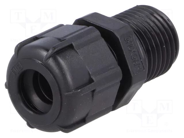 Cable gland; with long thread; M16; 1.5; IP68; polyamide; black BM GROUP BM4917LN
