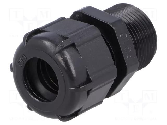 Cable gland; with long thread; PG16; IP68; polyamide; black BM GROUP BM4016LN