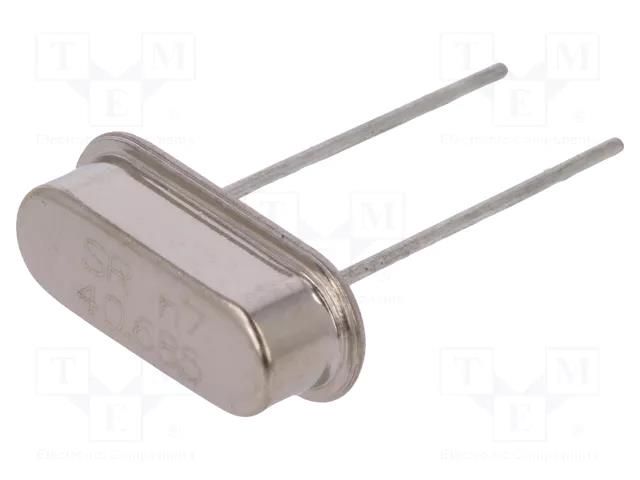 Resonator: quartz; 40.685MHz; ±30ppm; 20pF; THT; HC49-S SR PASSIVES 40.685M-49S-SR