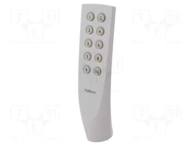 Remote control; F&Wave; -25÷50°C; 868MHz; 100m; No.of butt: 10 F&F FW-RC10G