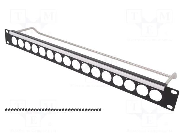 Mounting adapter; patch panel; screw; Thread: UNC 4-40; rack CLIFF CP30152