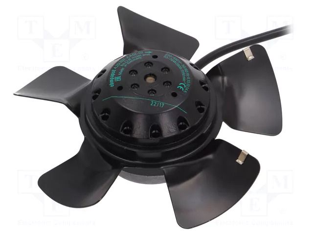 Fan: AC; axial; 230/400VAC; Ø195x73mm; 830m3/h; 67dBA; ball; 2800rpm EBM-PAPST A2D200-AA02-02