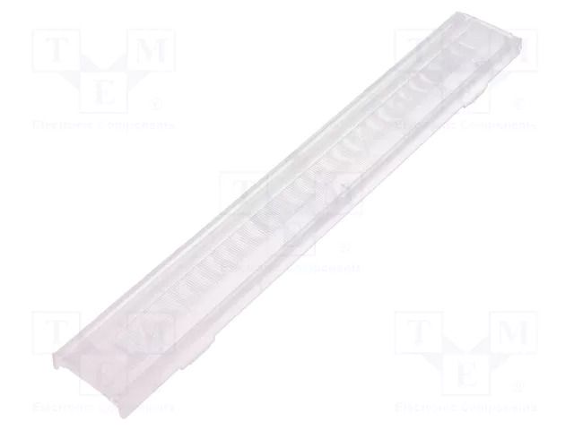 LED lens; rectangular; transparent; H: 9.5mm; Body dim: 40x285mm LEDIL F15523