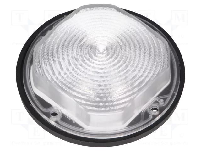 LED lens; round; silicone; transparent; Colour: black; H: 23mm LEDIL FN14720