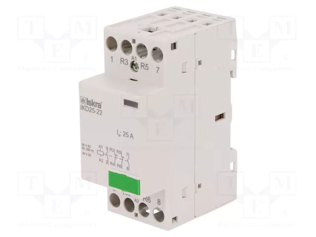 Contactor: 4-pole installation; 25A; 24VAC,24VDC; NC x2 + NO x2 ISKRA IKD25-22/24V