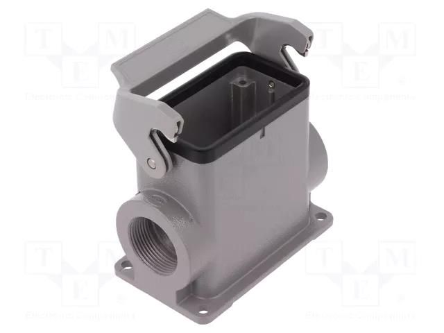 Enclosure: for HDC connectors; Han® B; size 10B; with latch; high HARTING 09300100292