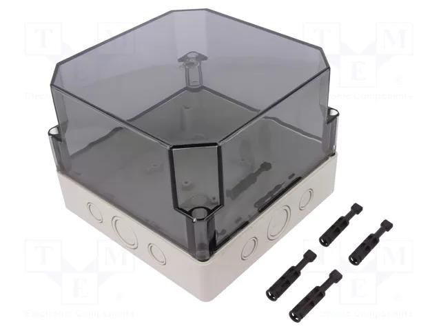 Enclosure: multipurpose; X: 180mm; Y: 182mm; Z: 137mm; TK PS; grey SPELSBERG TK-PS-1818-13F-TM