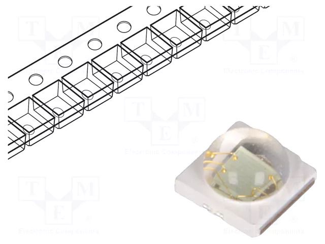 Power LED; cyan; 130°; 350mA; λd: 495÷515nm; 70÷83lm; 3W; 3535; SMD ProLight Opto PK2N-3LCE-SD