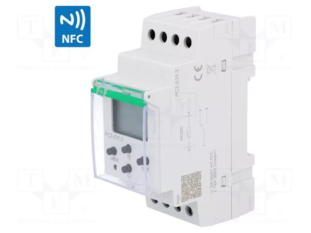 Programmable time switch; Range: 1 year; SPDT; 24÷264VAC; PIN: 5 F&F PCZ-529