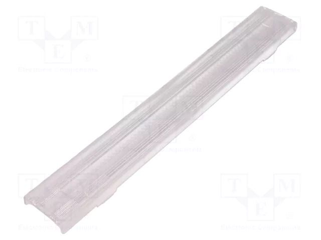 LED lens; rectangular; transparent; H: 10.5mm; Body dim: 40x280mm LEDIL F15756