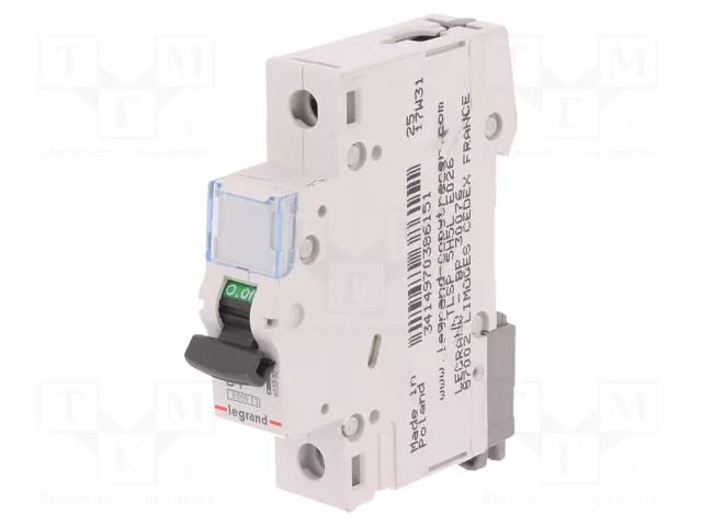 Circuit breaker; 230VAC; Inom: 4A; Poles: 1; for DIN rail mounting LEGRAND 403352