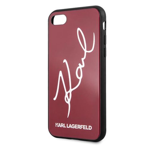 Karl Lagerfeld KLHCI8DLKSRE iPhone 7/8 SE 2020 / SE 2022 czerwony/red hard case Signature Glitter, Karl Lagerfeld 3700740445075 3700740445075