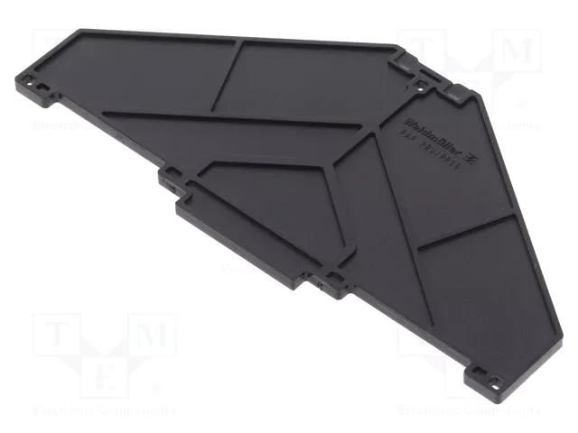 End piece; black; ways: 8 WEIDMÜLLER PAPPRV/PPV8SW