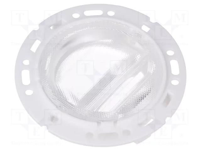 LED lens; round; plexiglass PMMA; transparent; Mounting: push-in LEDIL FN15977