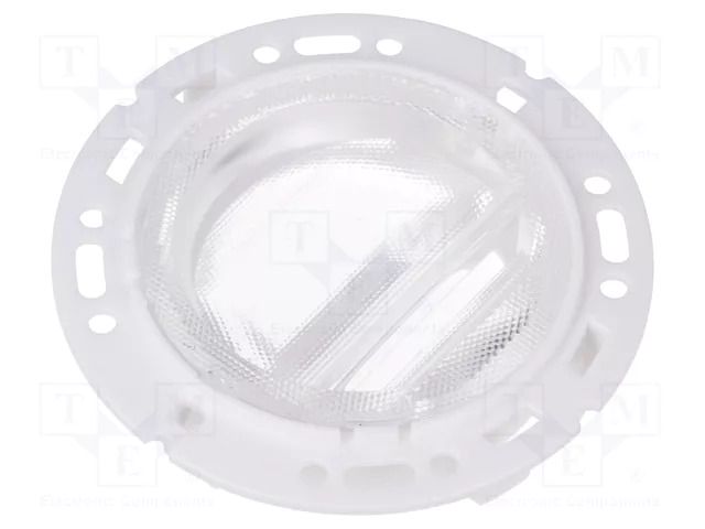 LED lens; round; plexiglass PMMA; transparent; Mounting: push-in LEDIL FN15977