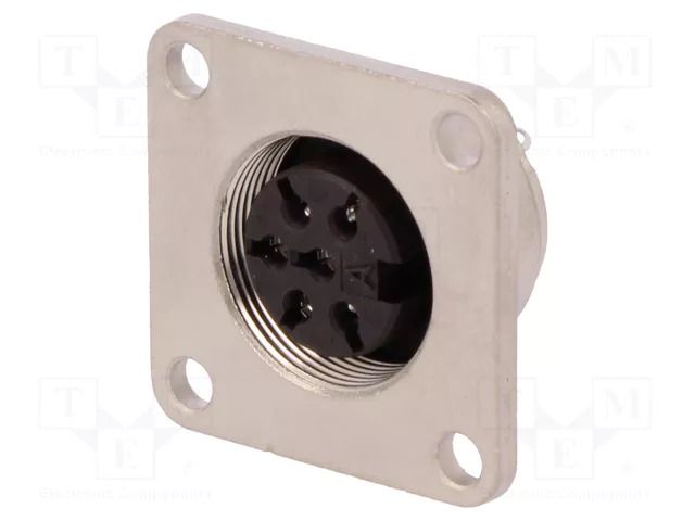 Connector: M16; socket; female; PIN: 6; 5A; 300V; C091D; soldering AMPHENOL C091-31T0061002