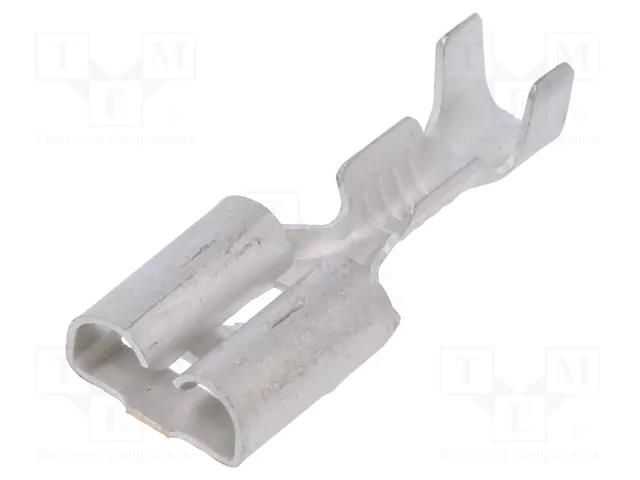 Terminal: flat; 6.3mm; 0.8mm; female; 0.3÷0.9mm2; crimped; straight TE Connectivity 60838-1