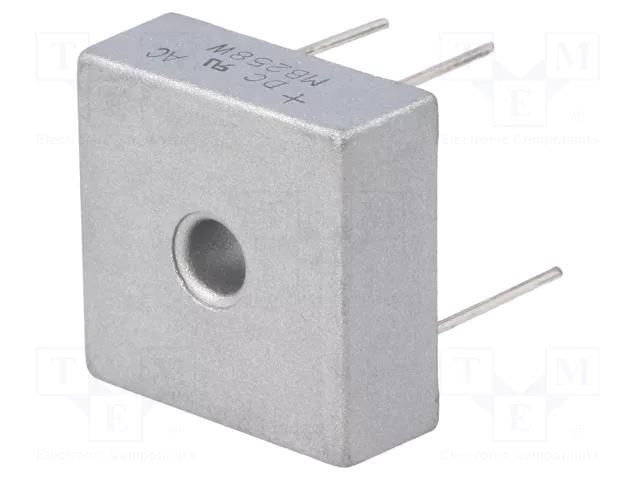 Bridge rectifier: single-phase; Urmax: 800V; If: 25A; Ifsm: 400A DC COMPONENTS MB258W
