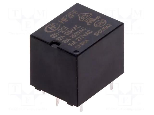 Relay: electromagnetic; SPDT; Ucoil: 5VDC; 10A; 10A/277VAC; PCB HONGFA RELAY HF3FF/005-1ZST