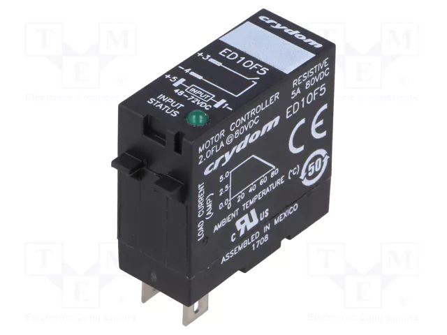Relay: solid state; Ucntrl: 48÷72VDC; 5A; 1÷80VDC; socket; ED SENSATA / CRYDOM ED10F5