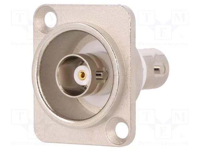 Coupler; BNC socket,both sides; insulated; 50Ω; FT; silver; metal CLIFF CP30123