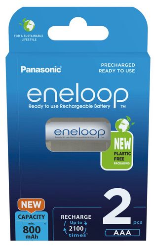 Akumuliatorius HR03 (AAA) 1.2V 800mAh Ni-Mh BK-4MCDE/2BE Panasonic eneloop, 2vnt blisteryje 5410853064268 5410853064268