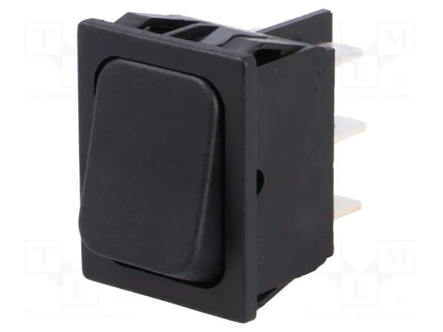 ROCKER; DPDT; Pos: 2; ON-ON; 16A/250VAC; black; IP40; none; 1834 Marquardt 1834.3312
