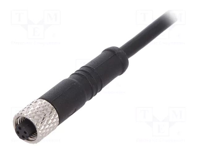 Connector: M5; plug; female; cables; PIN: 4; 1A; straight; IP67; 60V BULGIN PXPPVC05FBF04AC010