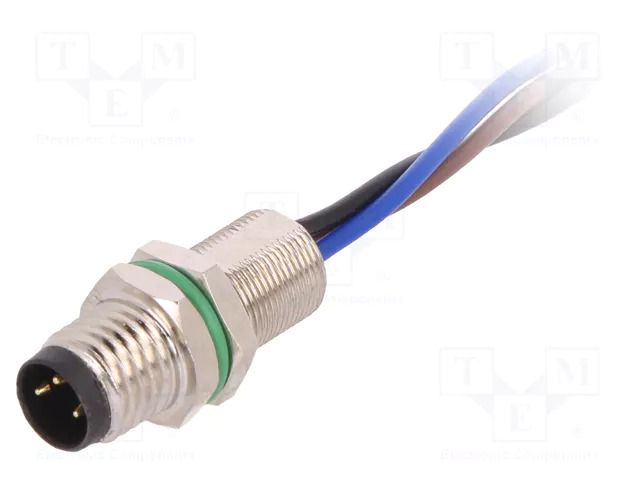 Connector: M8; male; PIN: 3; 60V; IP67; socket; 3A; 100mm BULGIN PXMBNI08FPM03AF001