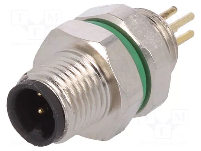 Connector: M5; socket; male; THT; PIN: 4; IP67; 60V; 1A BULGIN PXMBNI05FPM04APC