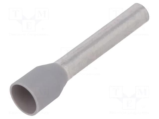 Tip: bootlace ferrule; insulated; copper; 4mm2; 18mm; tinned; grey WEIDMÜLLER H4.0/26D/GY