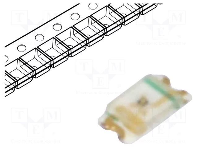 LED; yellow green; SMD; 0603; 10÷25mcd; 2.2VDC; 1.6x0.8x0.36mm ROHM SEMICONDUCTOR SML-E12M8WT86