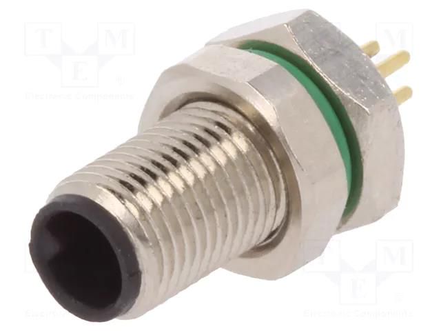 Connector: M5; socket; male; THT; PIN: 3; IP67; 60V; 1A BULGIN PXMBNI05RPM03APC
