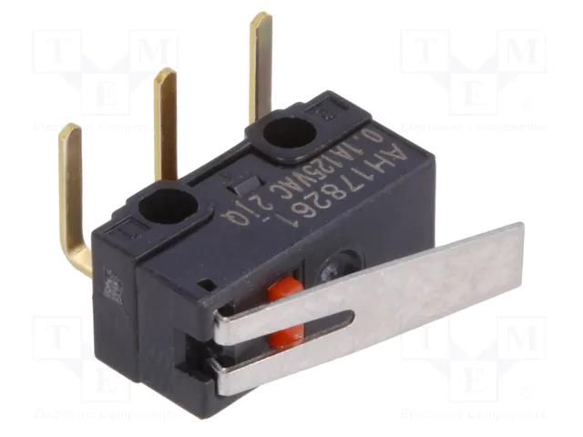 Microswitch SNAP ACTION; 1A/125VAC; 1A/30VDC; with lever; SPDT PANASONIC AH178261AT