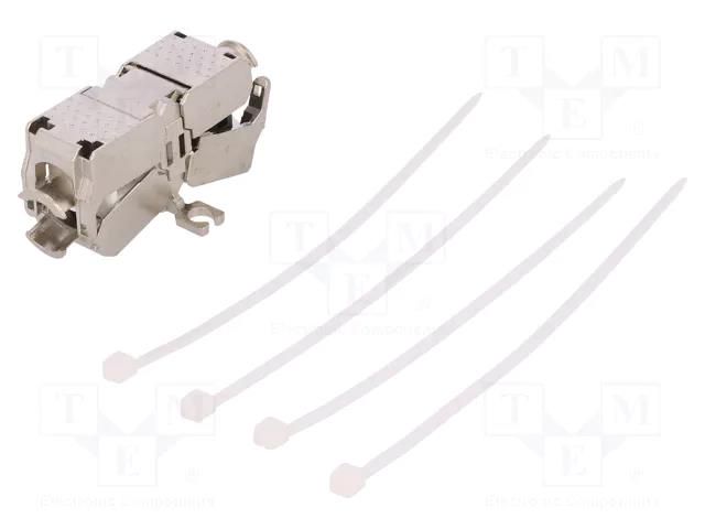 Coupler; Cat: 6a; for cable; straight LOGILINK LOG-MP0041